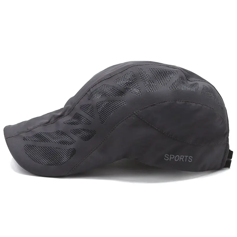 Men's Grey Mesh Forward Outdoor Cap Beret - Image 4