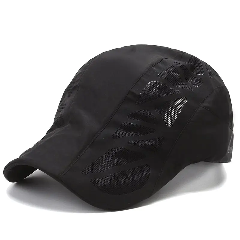 Men's Grey Mesh Forward Outdoor Cap Beret - Image 7