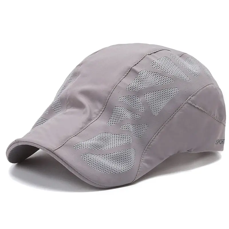 Men's Grey Mesh Forward Outdoor Cap Beret - Image 2