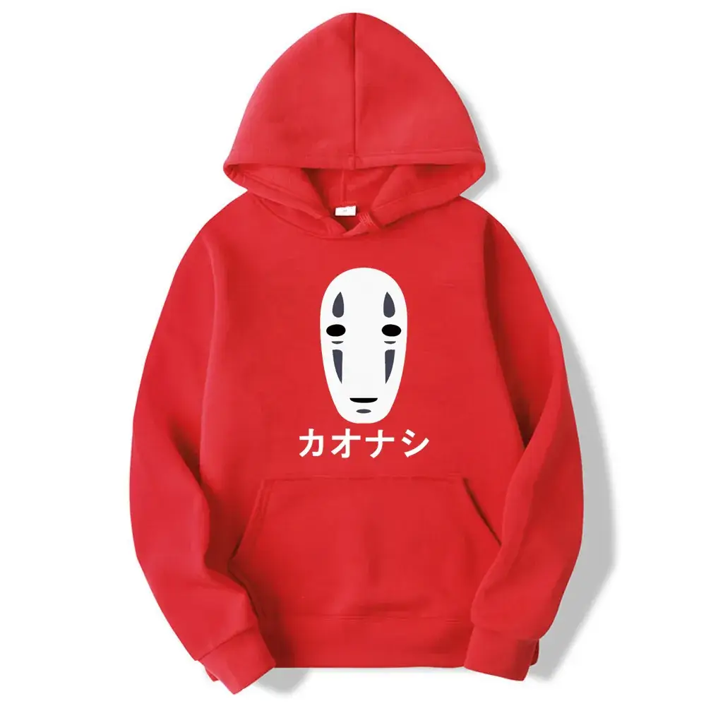 White Faceless Hoodie with Japanese Print - Image 3