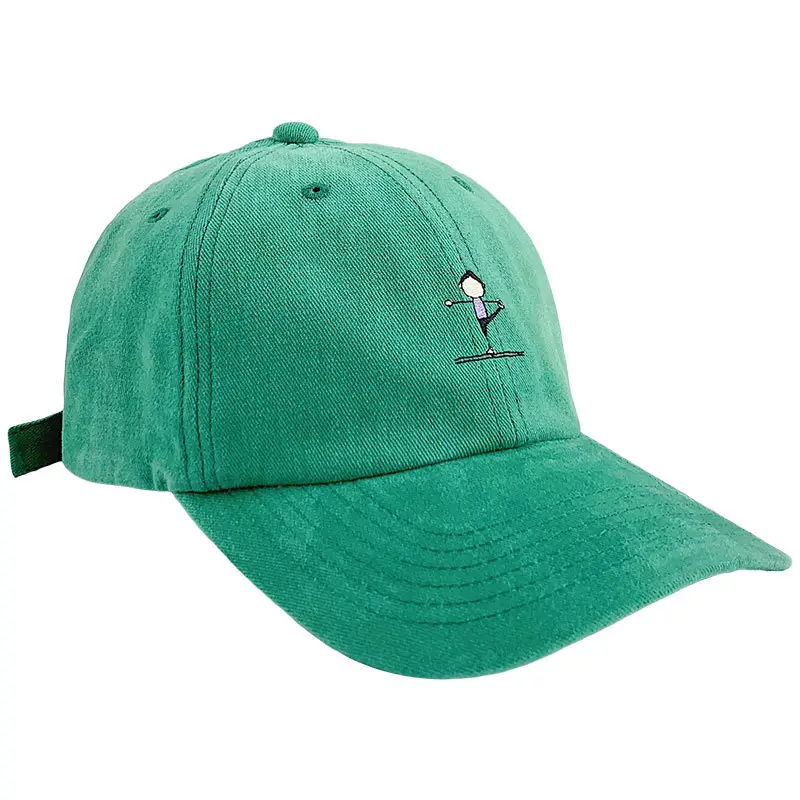 Beige Embroidered Baseball Cap for Men Women