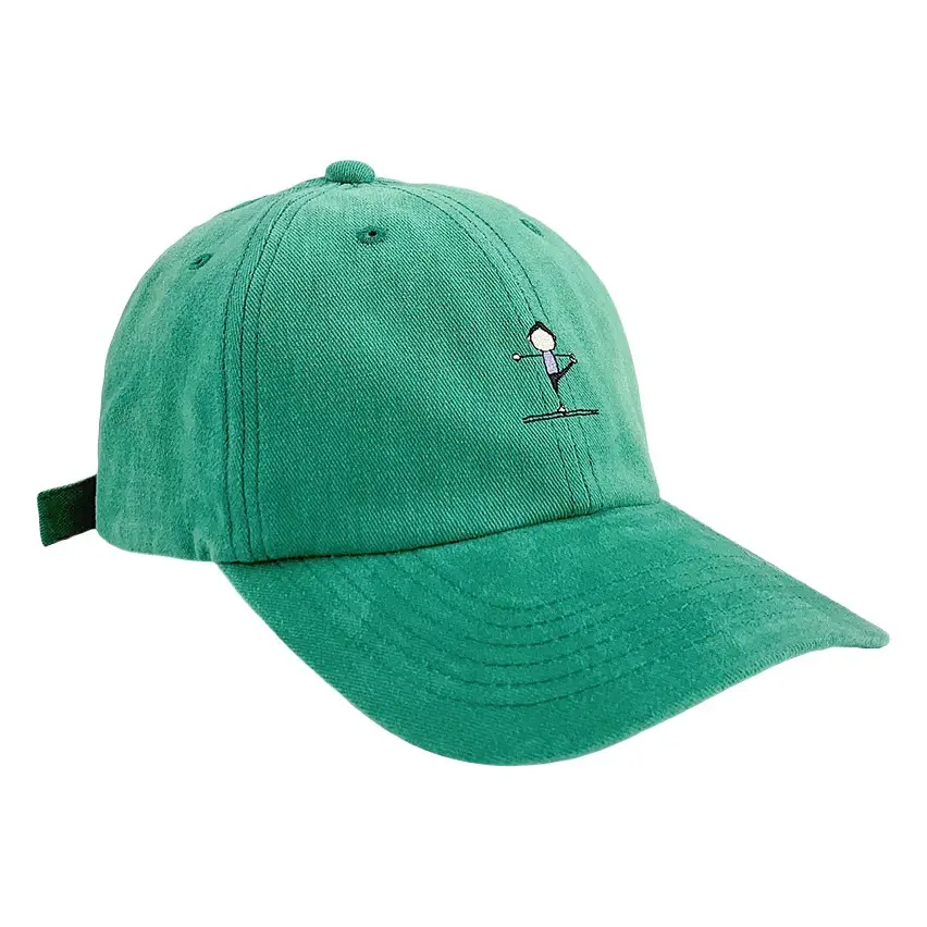 Beige Embroidered Baseball Cap for Men Women