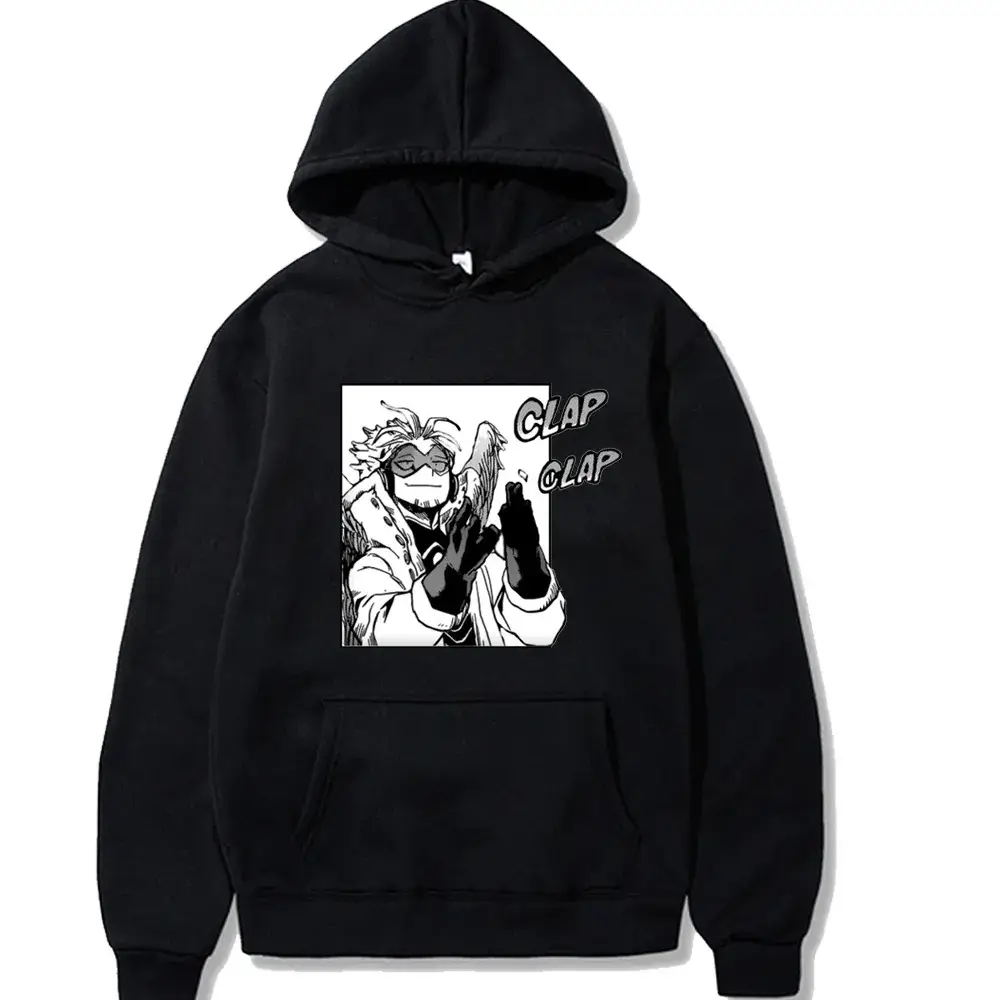 Men Anime Hoodie White Cartoon Design