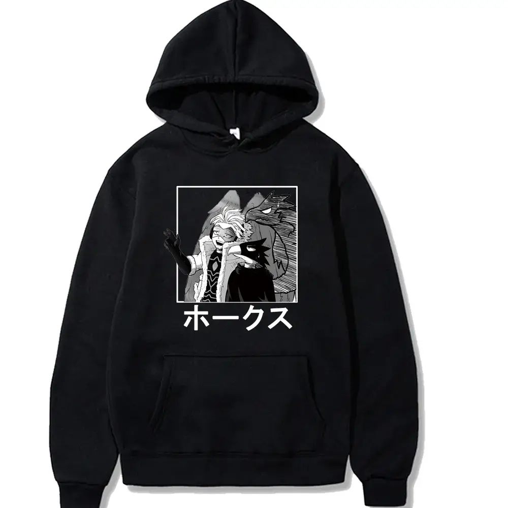 Men Anime Hoodie White Cartoon Design