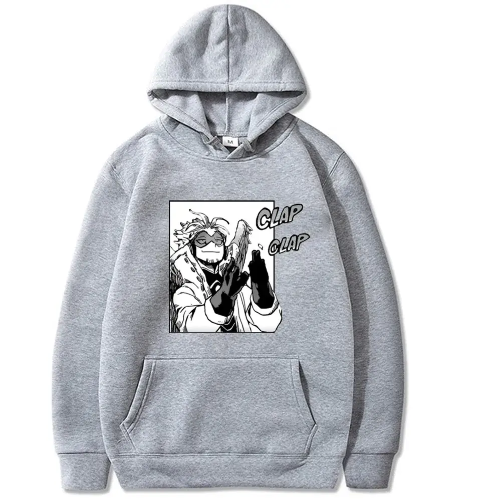 Men Anime Hoodie White Cartoon Design