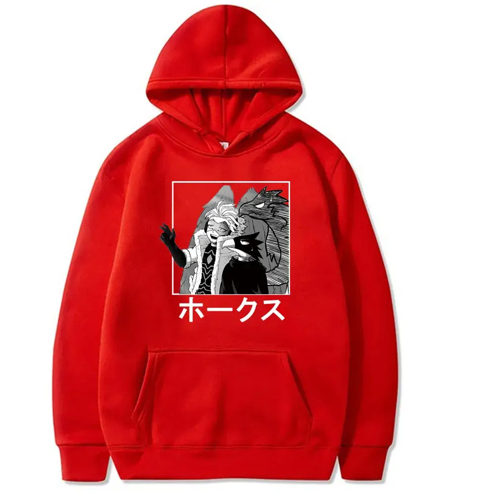 Men Anime Hoodie White Cartoon Design