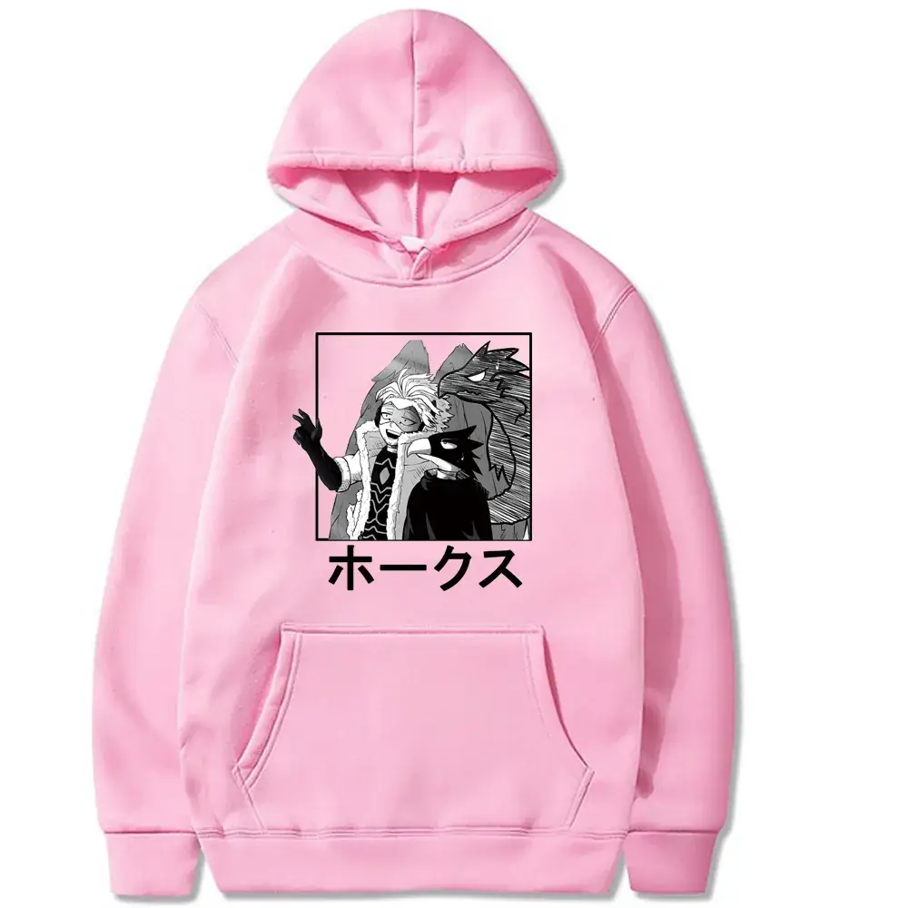 Men Anime Hoodie White Cartoon Design