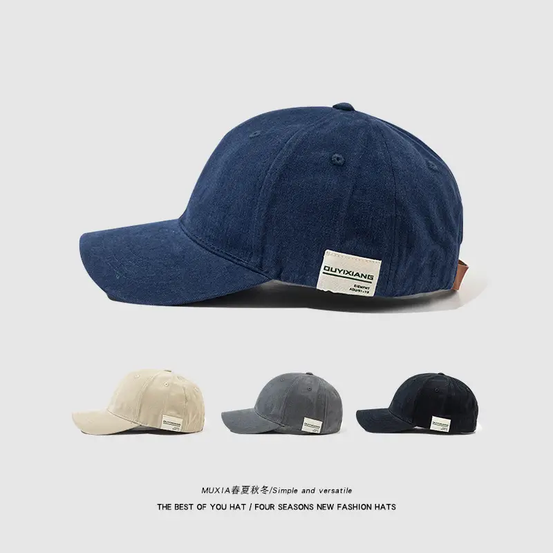 Korean Patch Baseball Hats Women Men Spring Summer