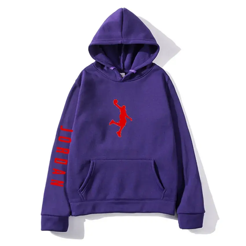 Maroon JR Pony Hoodie for Men Casual Sweatshirt - Image 4