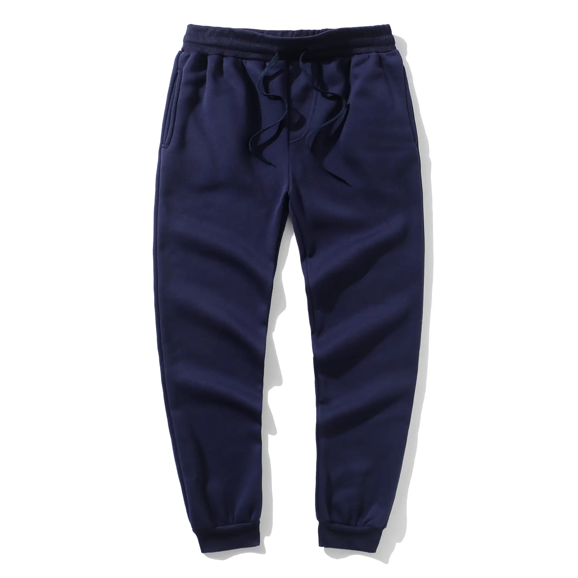 Men Black Drawstring Trousers Casual Pants - Image 12