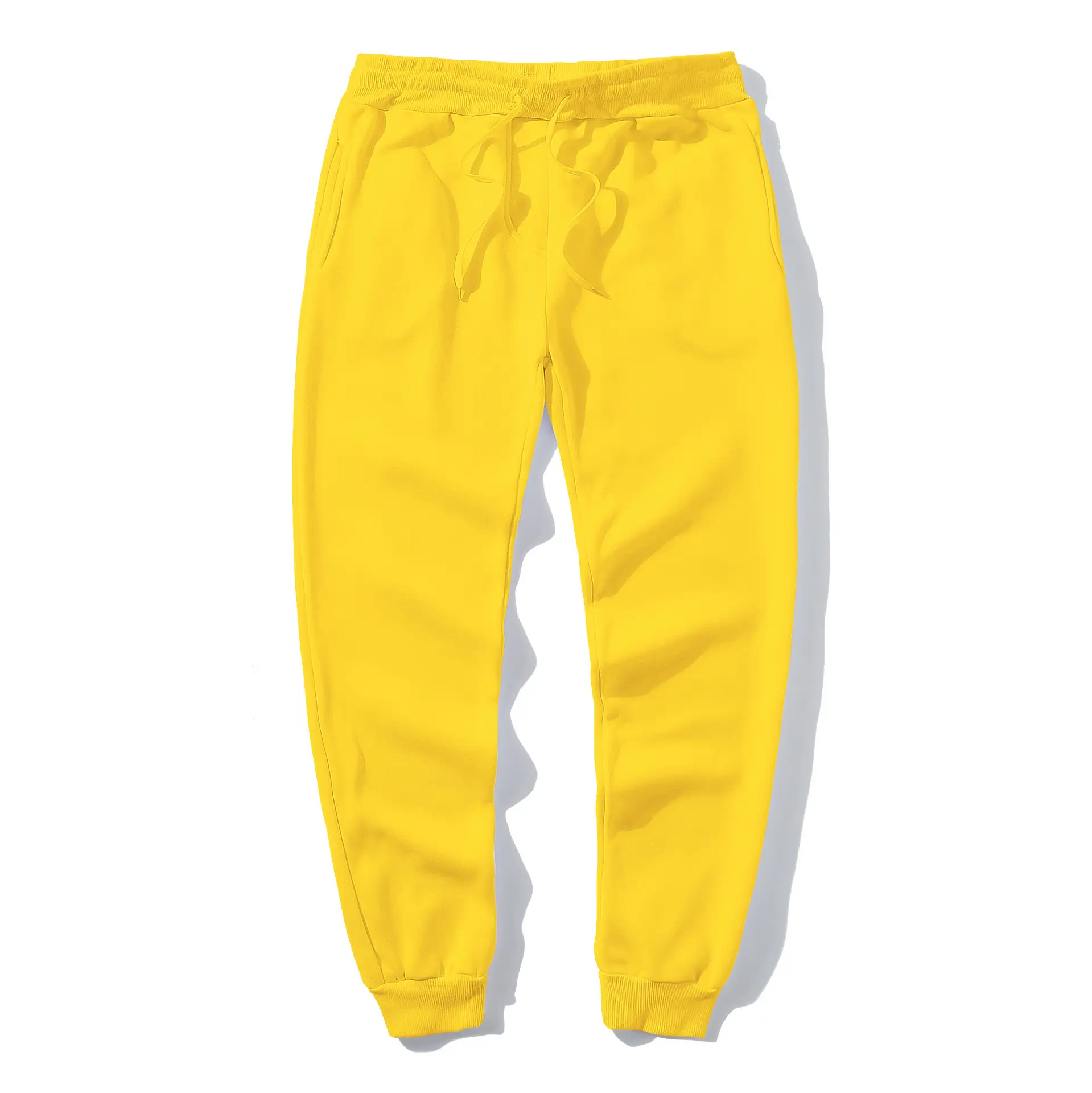 Men Black Drawstring Trousers Casual Pants - Image 2