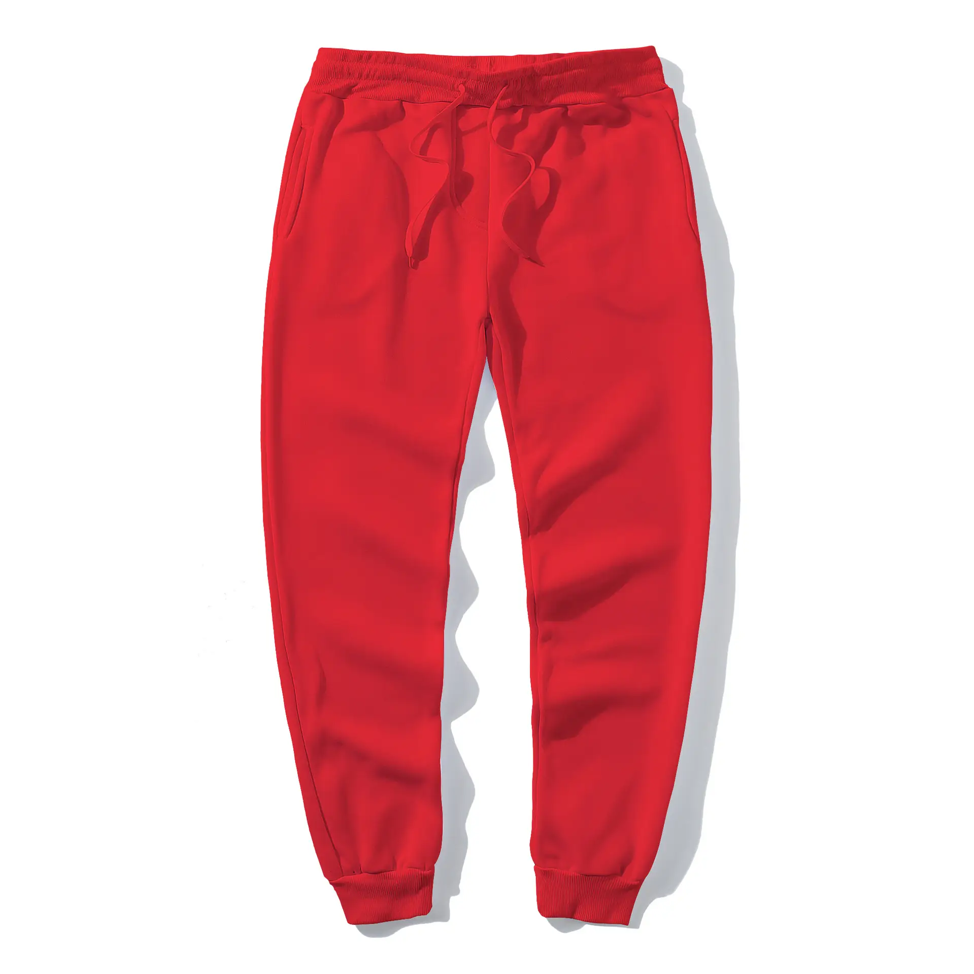 Men Black Drawstring Trousers Casual Pants - Image 3