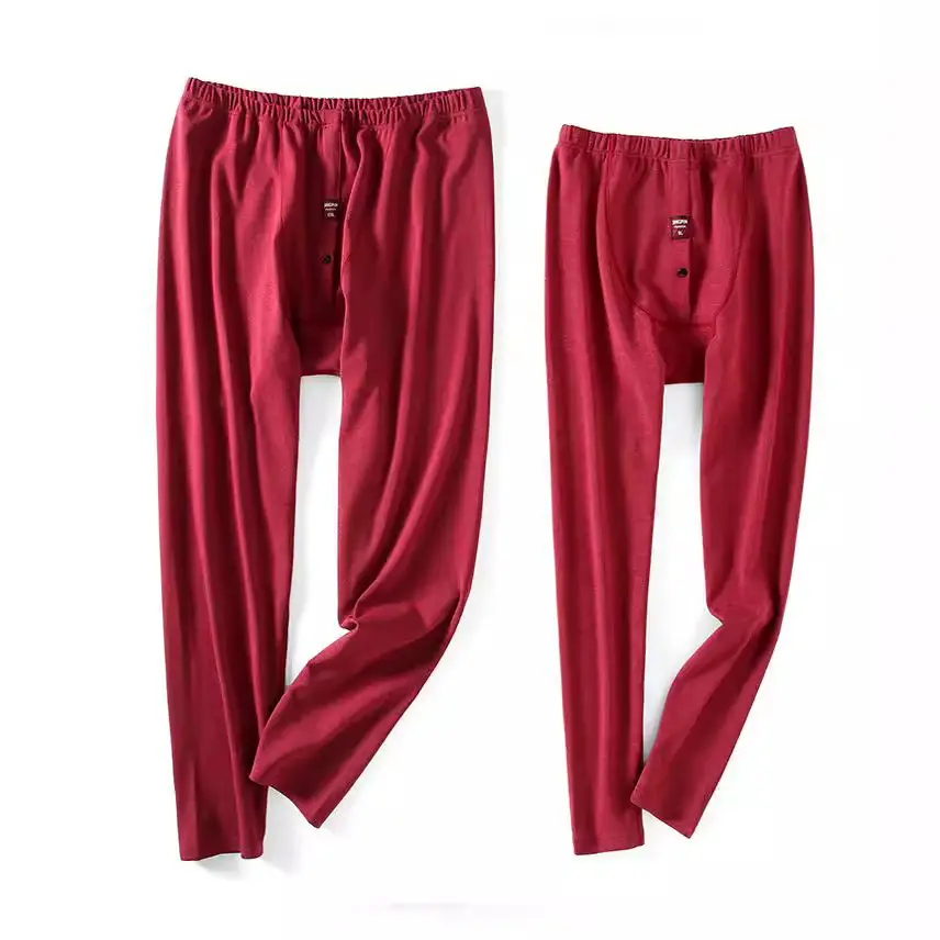 Men's Red Self-Heating Warm Pants Plus Size