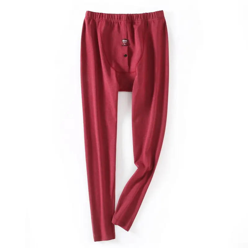 Men's Red Self-Heating Warm Pants Plus Size