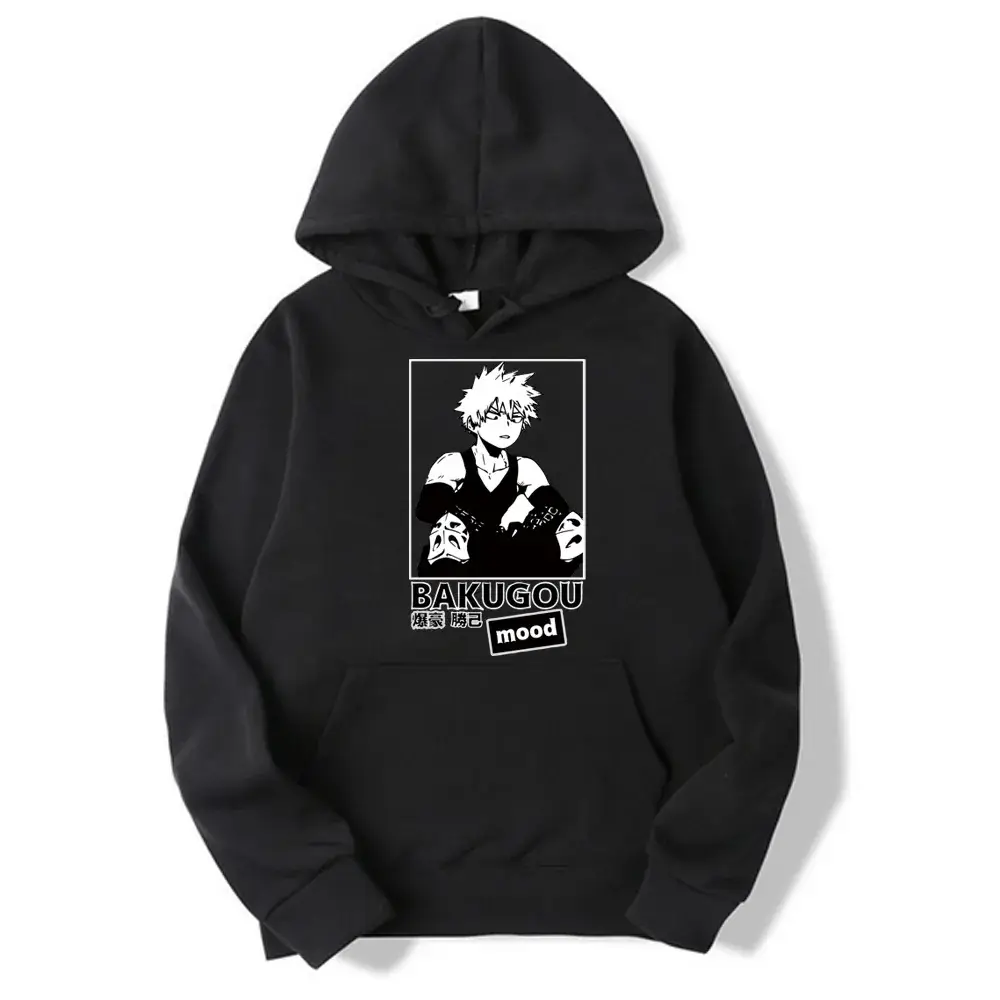 My Hero Academia Boku Cartoon Hoodie for Men Grey - Image 17