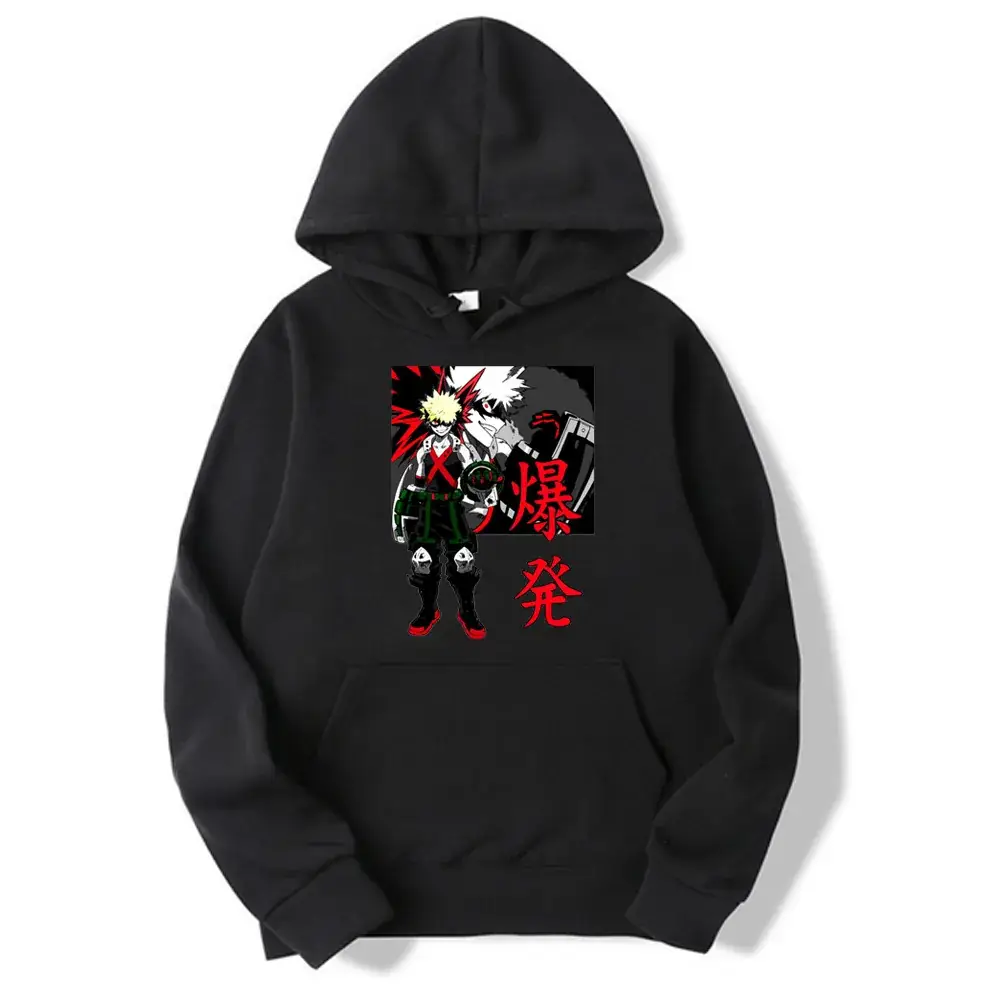 My Hero Academia Boku Cartoon Hoodie for Men Grey - Image 11