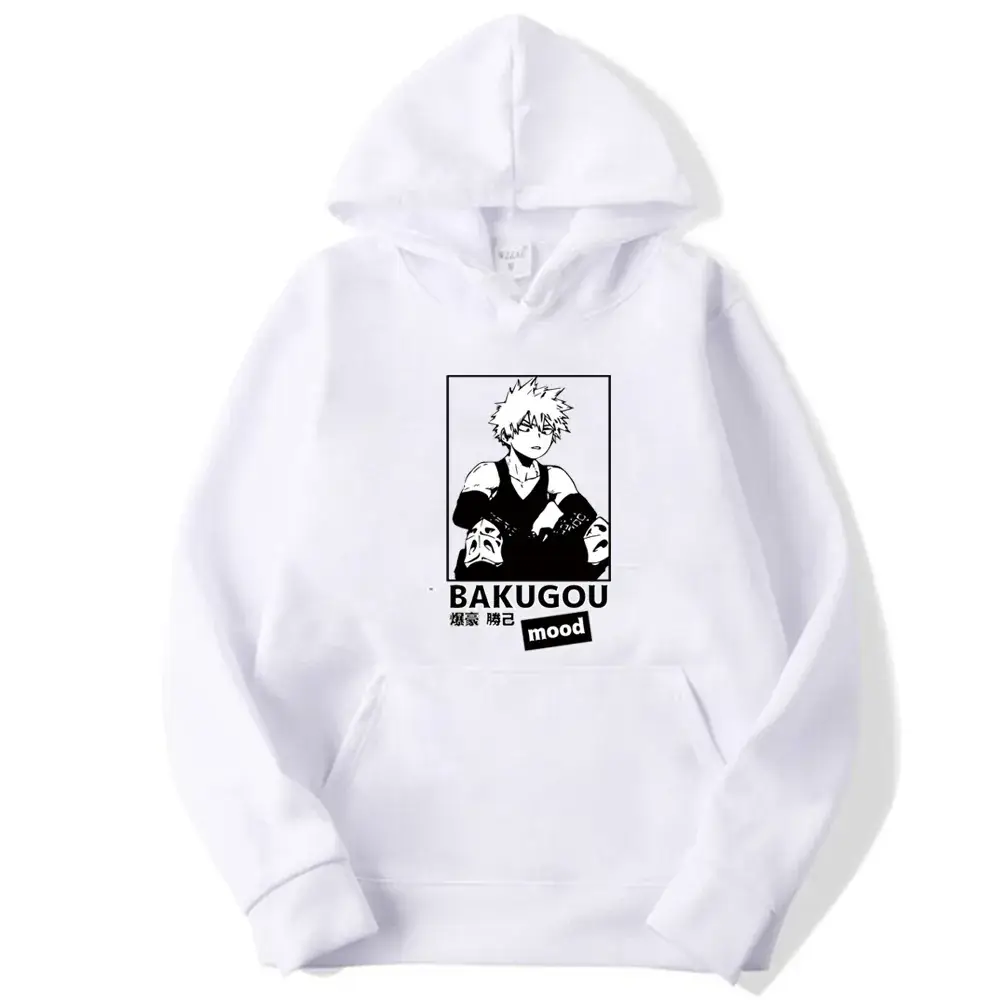 My Hero Academia Boku Cartoon Hoodie for Men Grey - Image 13