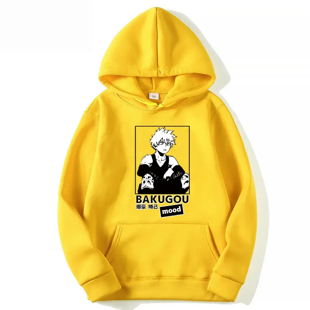 My Hero Academia Boku Cartoon Hoodie for Men Grey - Image 14