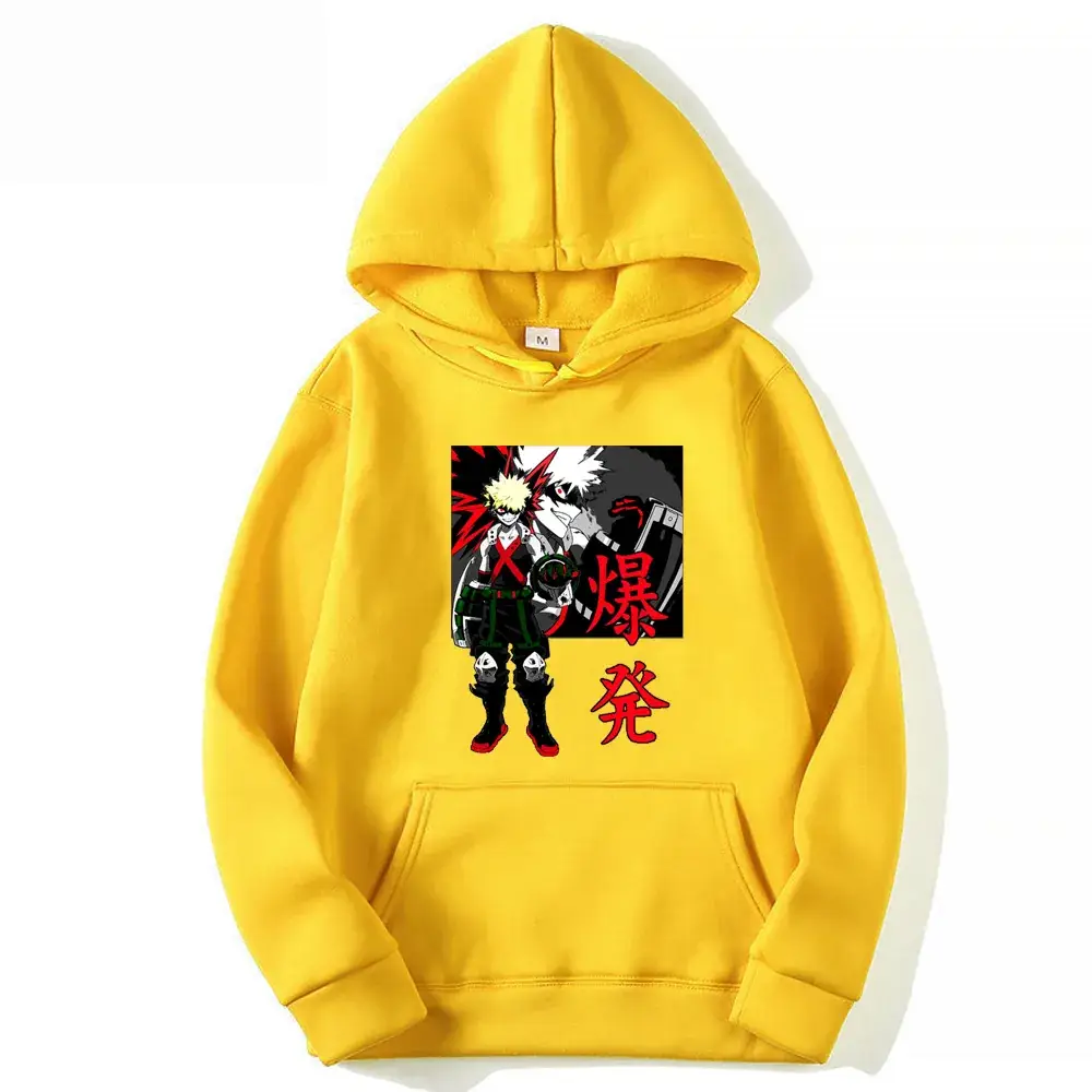 My Hero Academia Boku Cartoon Hoodie for Men Grey - Image 8