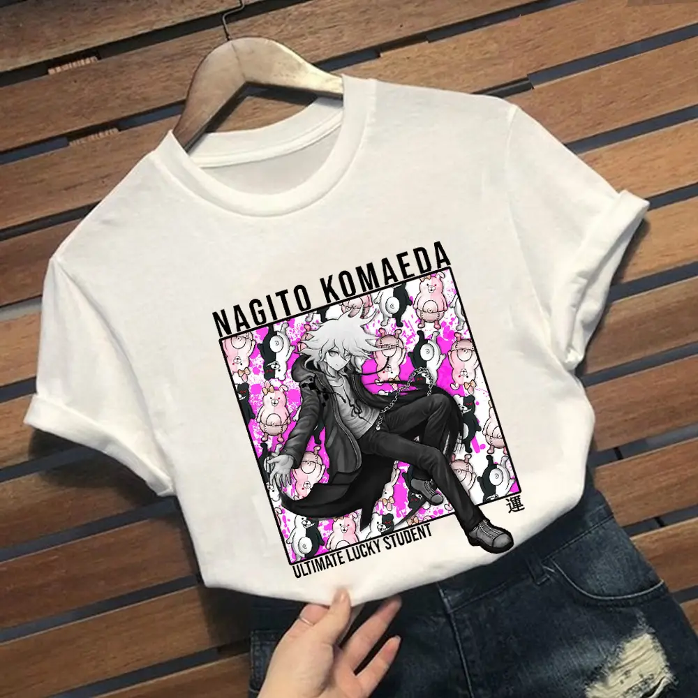 Pink T-Shirt Junko Enoshima Graphic Style - Image 6