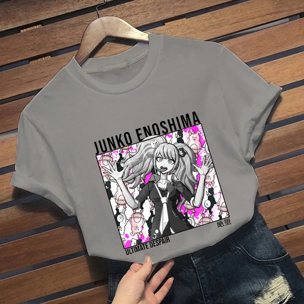 Pink T-Shirt Junko Enoshima Graphic Style - Image 2