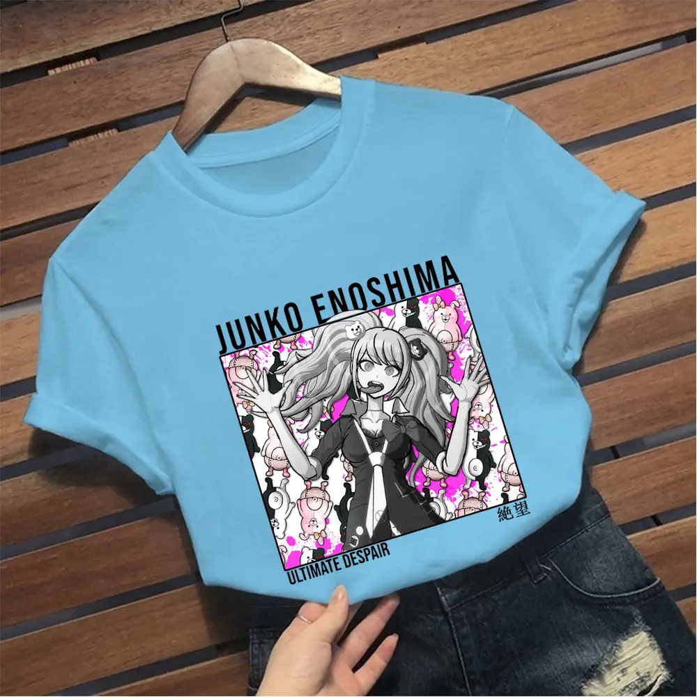 Pink T-Shirt Junko Enoshima Graphic Style - Image 5