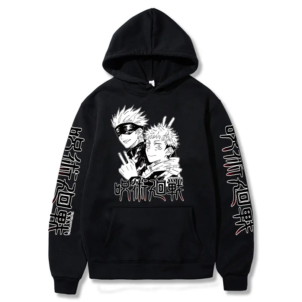 Anime Jujutsu Kaisen Hoodie Grey Harajuku Style — feature 14
