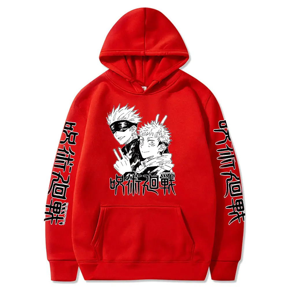 Anime Jujutsu Kaisen Hoodie Grey Harajuku Style — feature 16