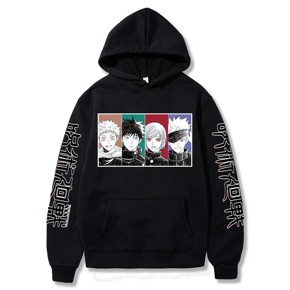 Anime Jujutsu Kaisen Hoodie Grey Harajuku Style — feature 20