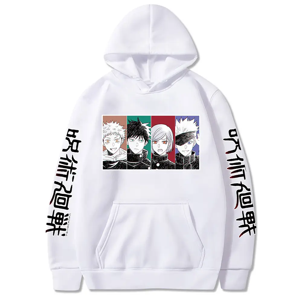 Anime Jujutsu Kaisen Hoodie Grey Harajuku Style — feature 21