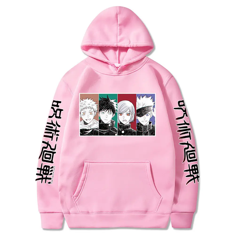 Anime Jujutsu Kaisen Hoodie Grey Harajuku Style — feature 22