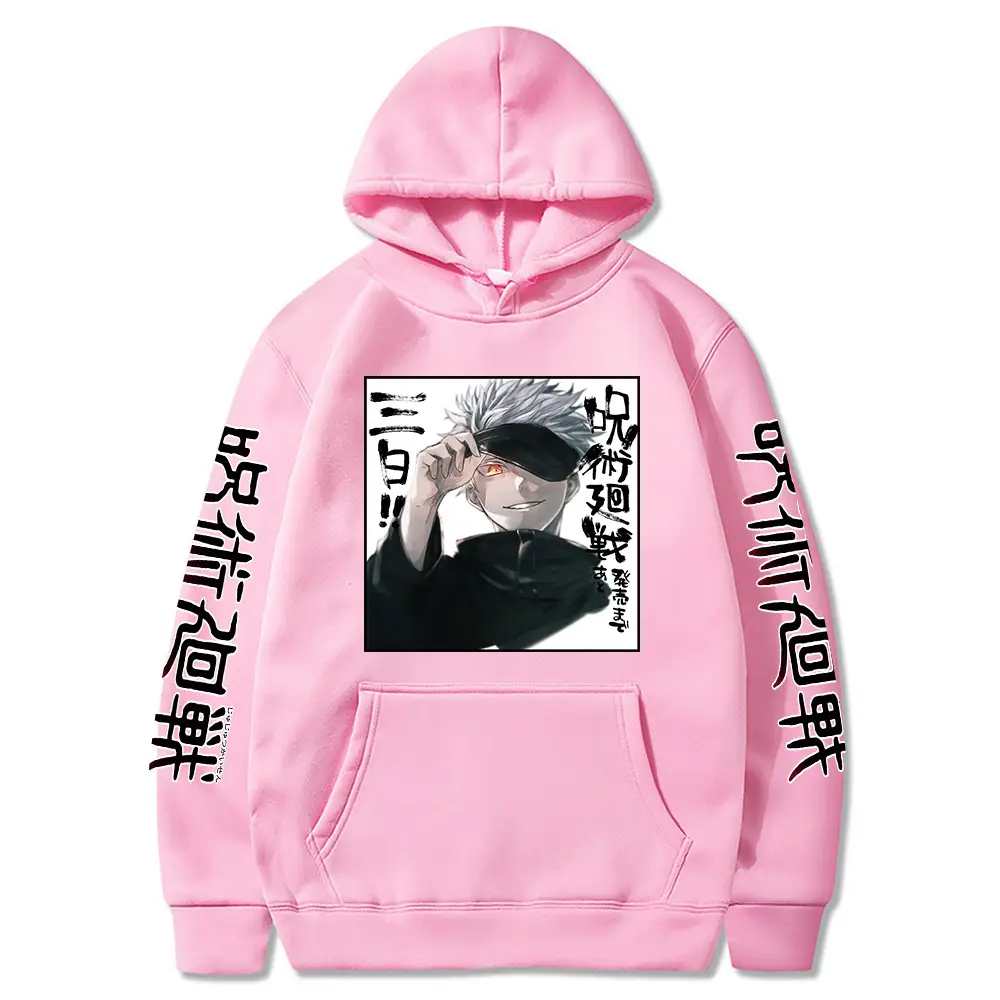 Anime Jujutsu Kaisen Hoodie Grey Harajuku Style — feature 5