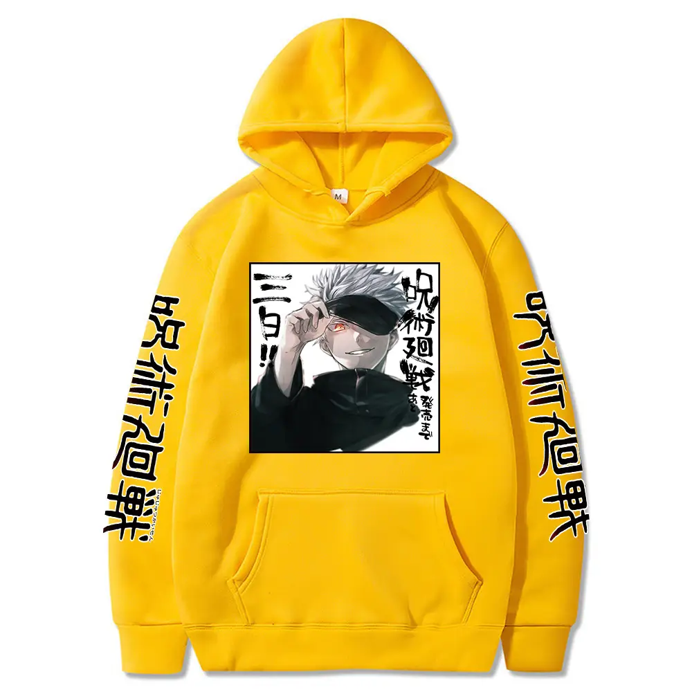 Anime Jujutsu Kaisen Hoodie Grey Harajuku Style — feature 6