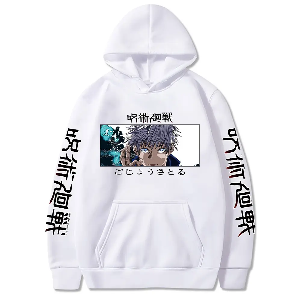 Anime Jujutsu Kaisen Hoodie Grey Harajuku Style — feature 9