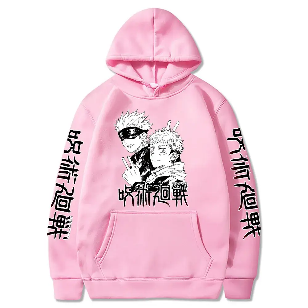 Anime Jujutsu Kaisen Hoodie Grey Harajuku Style