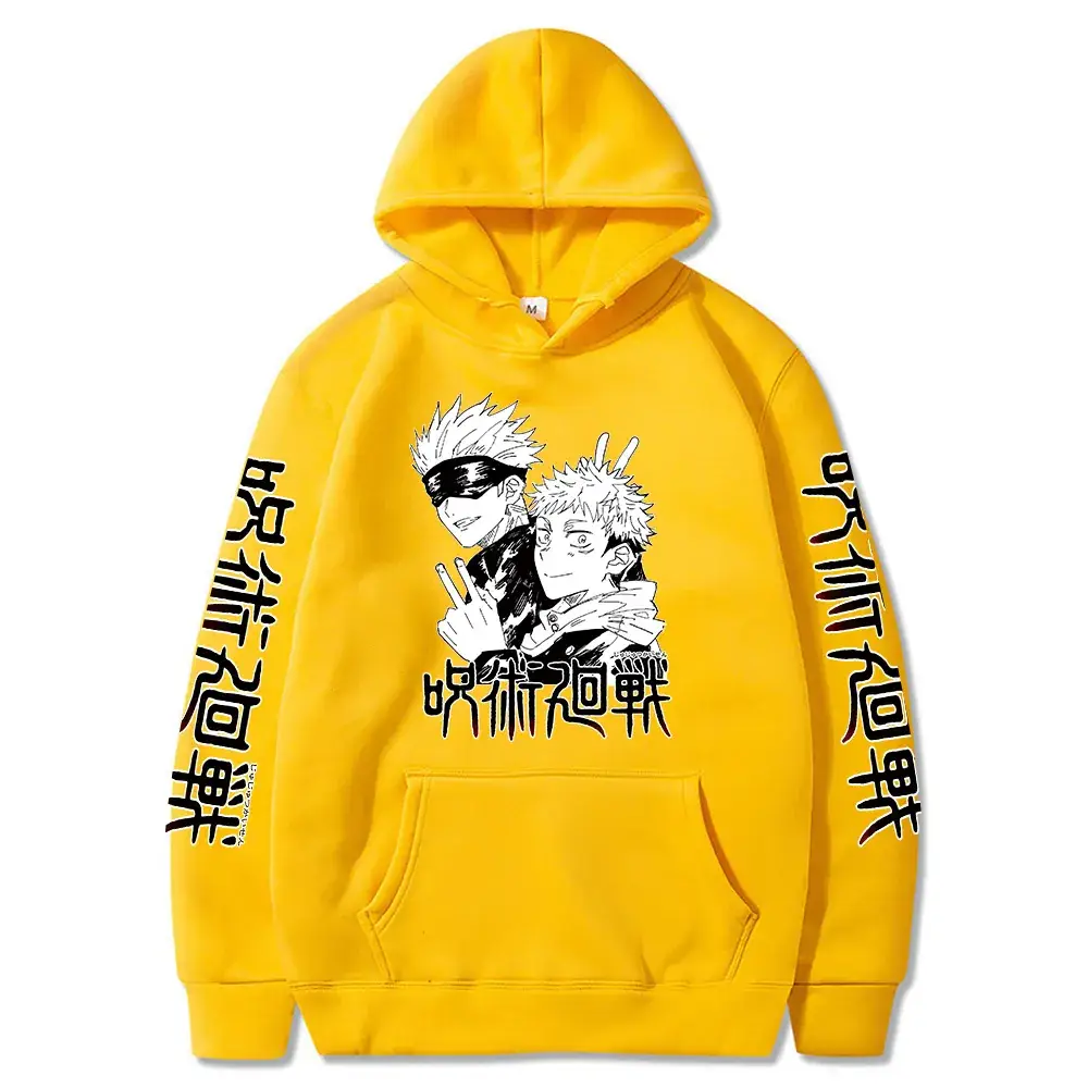 Anime Jujutsu Kaisen Hoodie Grey Harajuku Style