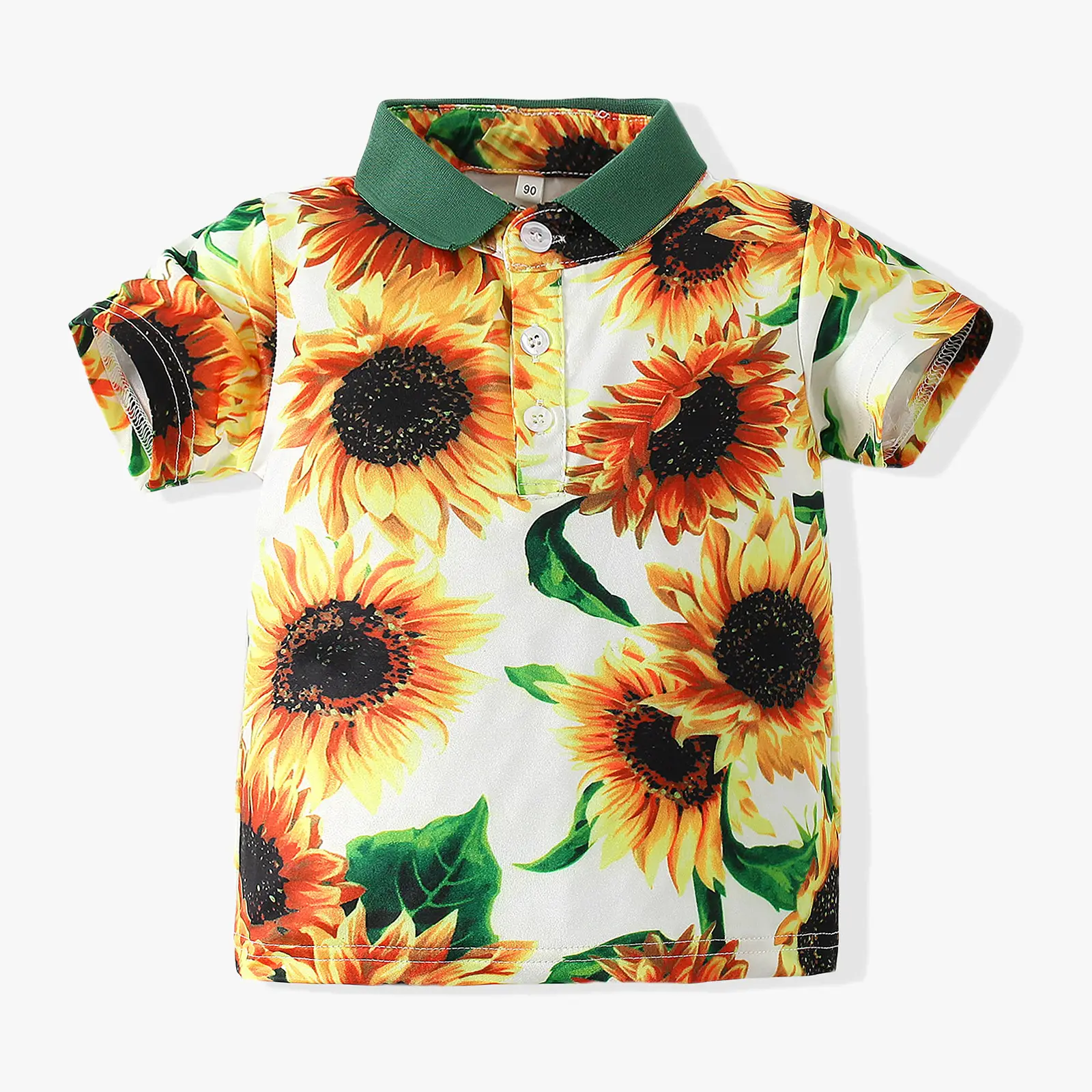 2023 Summer Boys Sunflower Printed T-Shirt - Image 2