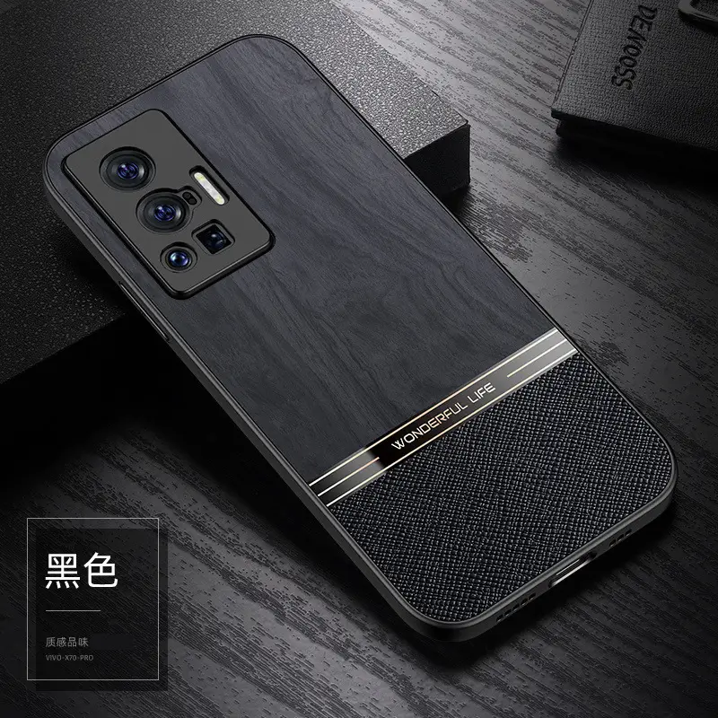 Vivo S50 Wood Grain Protective Case Gray — feature 101