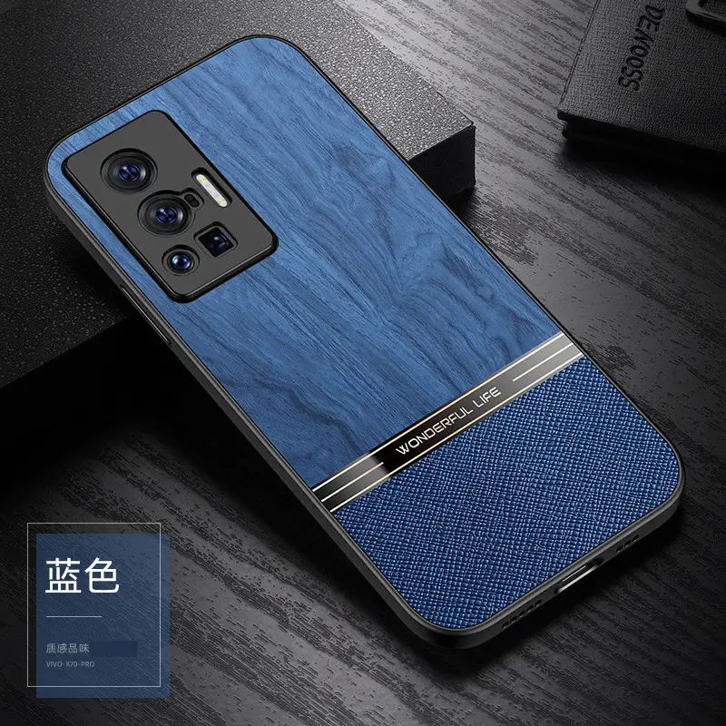 Vivo S50 Wood Grain Protective Case Gray — feature 99