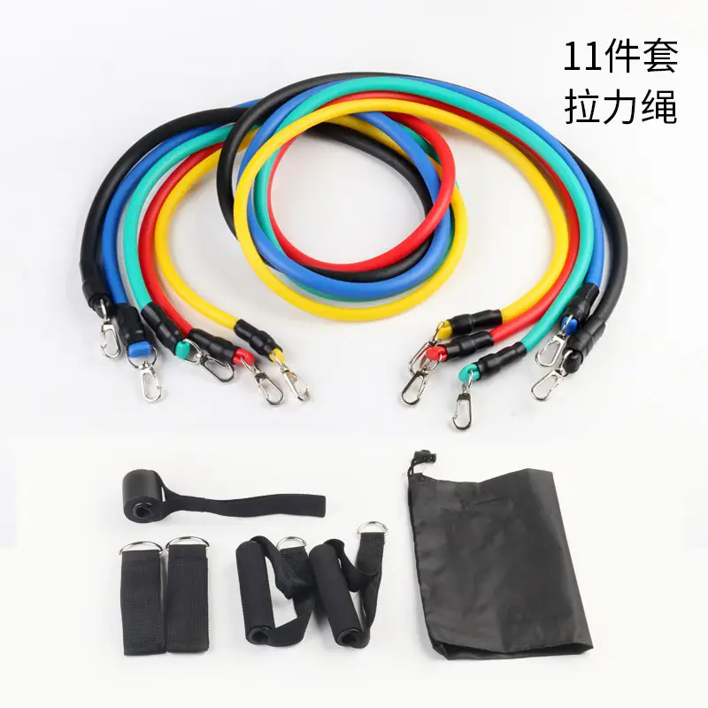 Factory direct supply multifunctional 11-piece tension rope tension belt elastic rope fitness set training Belt