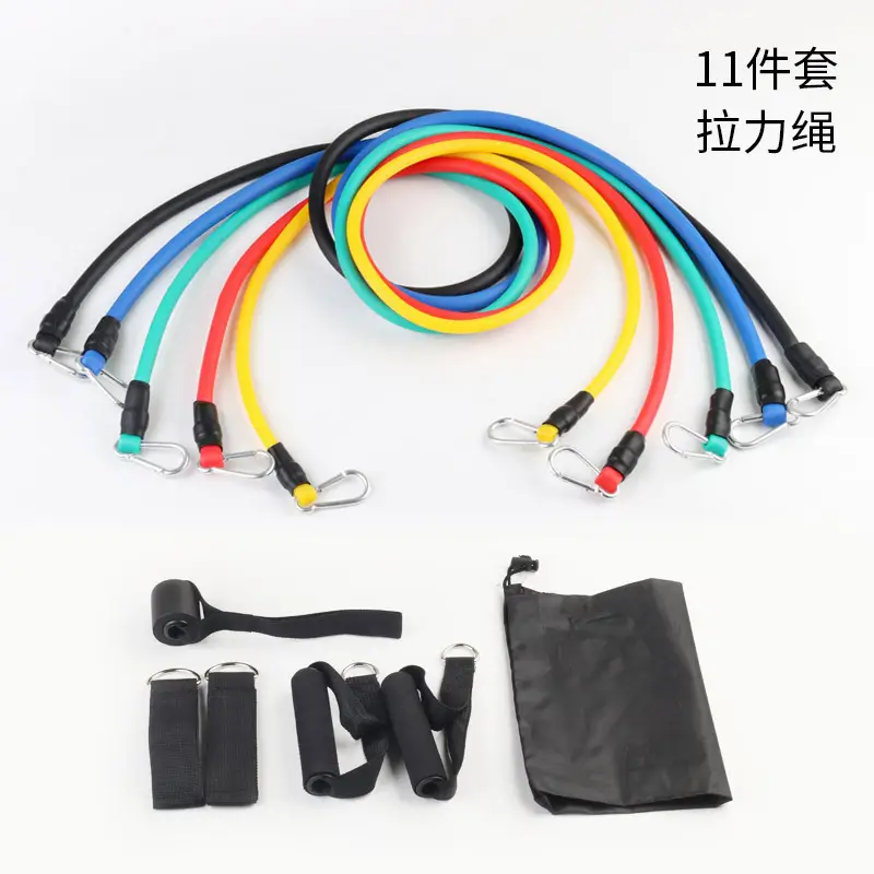 Factory direct supply multifunctional 11-piece tension rope tension belt elastic rope fitness set training Belt