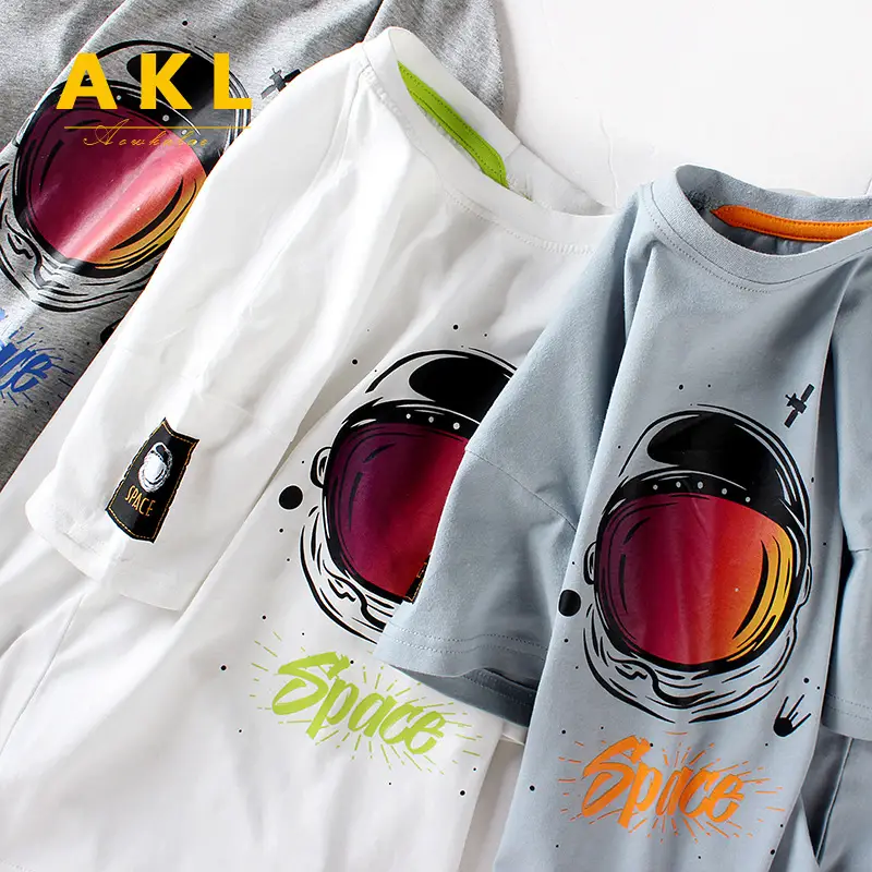 2024 Boys Cotton Space Print T-Shirt Short Sleeve - Image 6