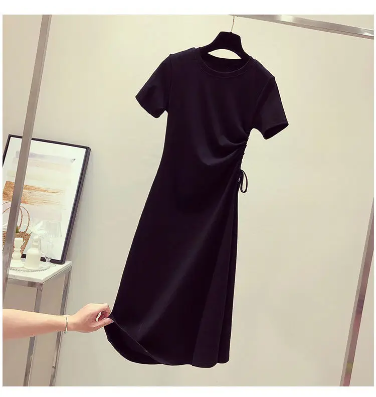 Avocado Green Slimming Drawstring T-Shirt for Women - Image 4