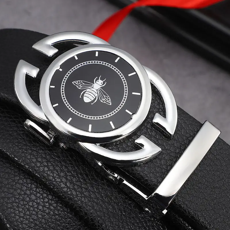 Men's Gold Metal Buckle Belt Watch Casual All Match - Image 6