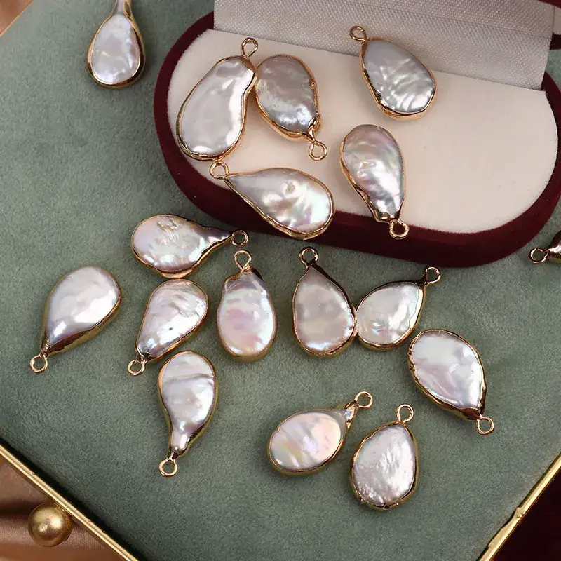 Heart-shaped Pearl Beading Jewelry with Gold Plating - Image 4