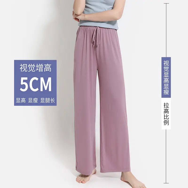 Women Wide Leg Pants Summer Loose Fit Lavender - Image 18