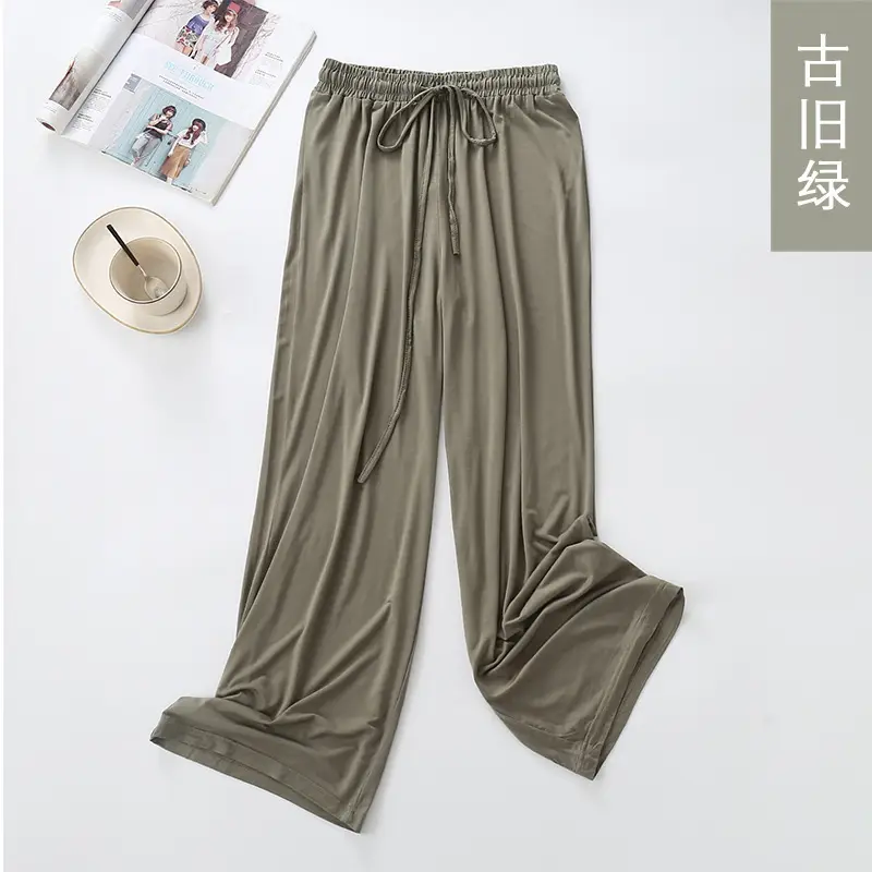 Women Wide Leg Pants Summer Loose Fit Lavender - Image 16