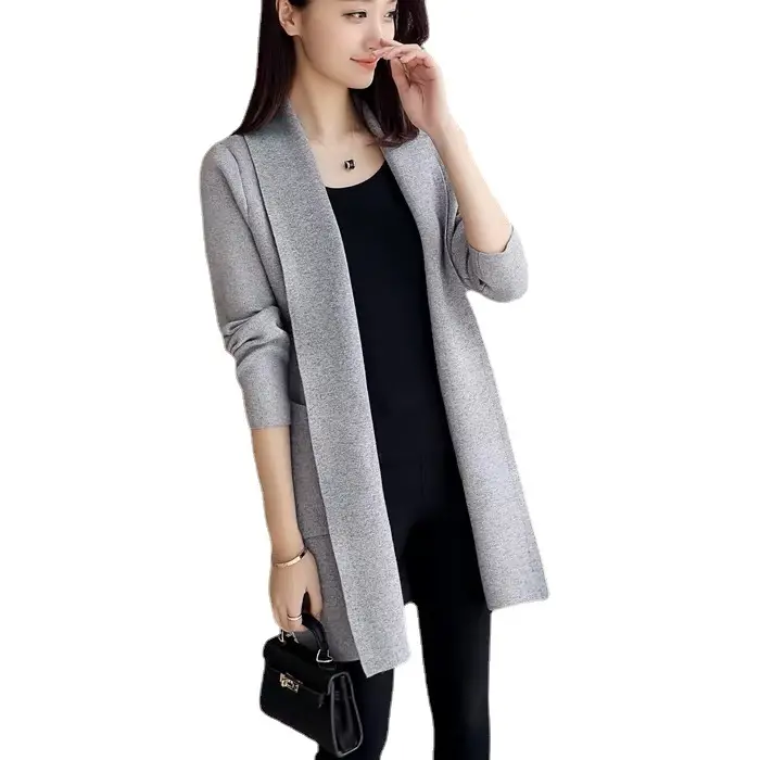 Women's 2020 Korean Style Knitted Cardigan Sweater Coat - Image 7