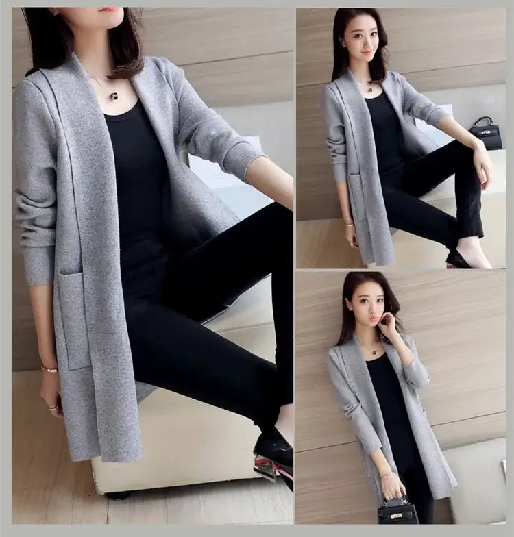 Women's 2020 Korean Style Knitted Cardigan Sweater Coat — feature 11