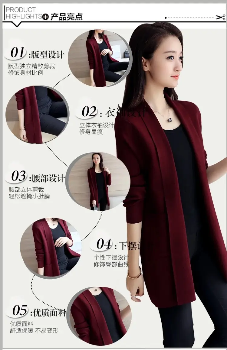 Women's 2020 Korean Style Knitted Cardigan Sweater Coat — feature 4